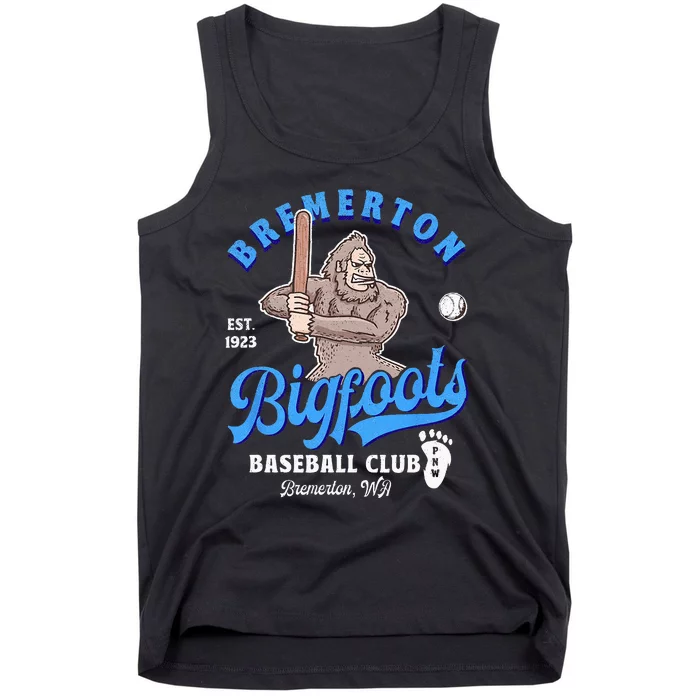 Funny Bigfoot Baseball Retro Minor League Baseball Team Tank Top