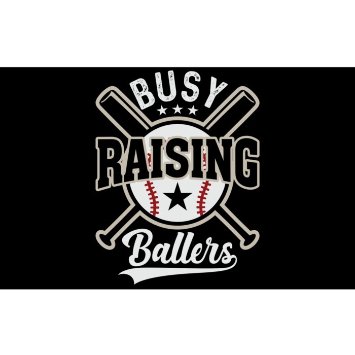 Funny Baseball - Busy Raising Ballers Bumper Sticker