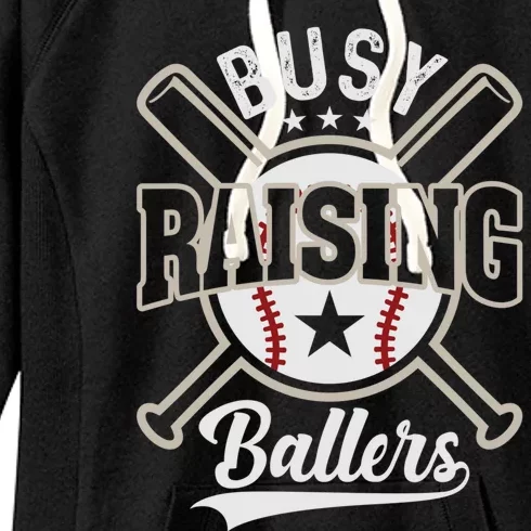 Funny Baseball - Busy Raising Ballers Women's Fleece Hoodie