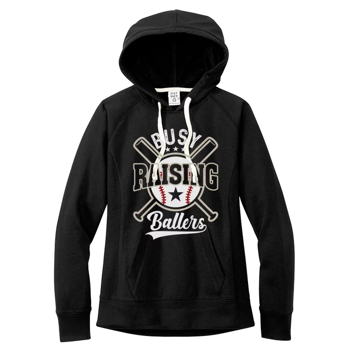 Funny Baseball - Busy Raising Ballers Women's Fleece Hoodie