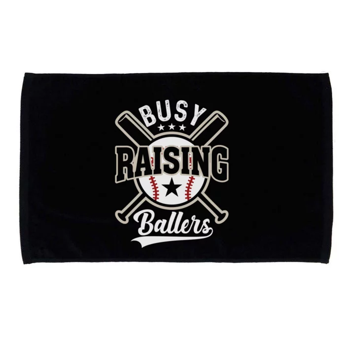 Funny Baseball - Busy Raising Ballers Microfiber Hand Towel