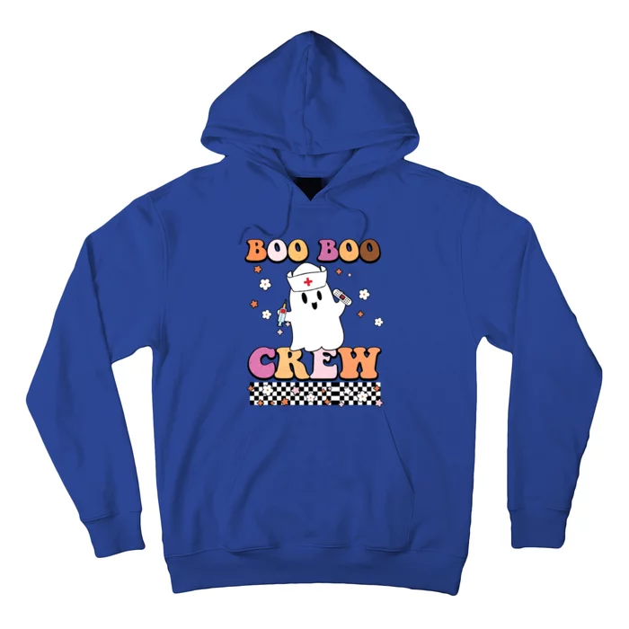 Funny Boo Boo Crew Halloween Nurse Squad Retro Gift Hoodie