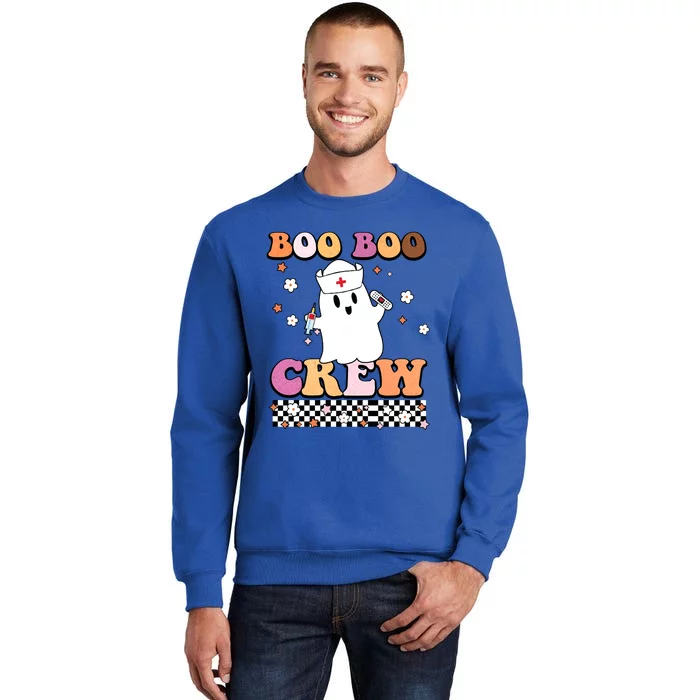 Funny Boo Boo Crew Halloween Nurse Squad Retro Gift Sweatshirt