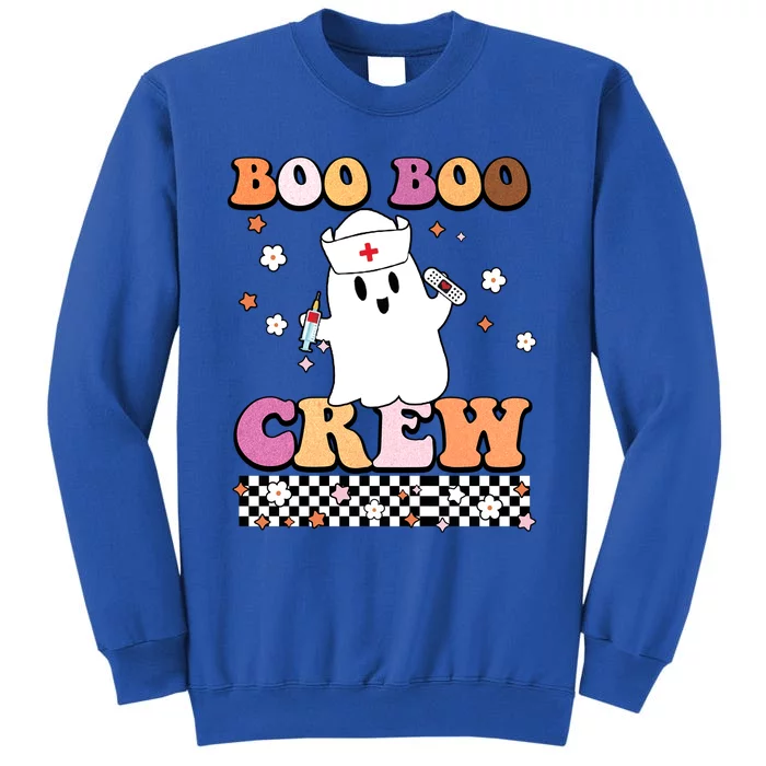 Funny Boo Boo Crew Halloween Nurse Squad Retro Gift Tall Sweatshirt