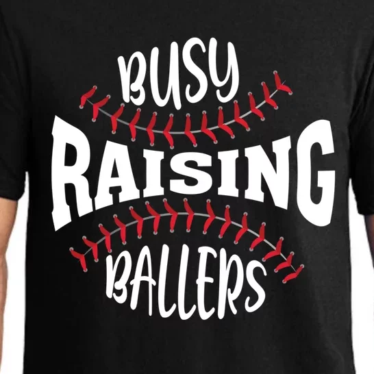 Funny Baseball - Busy Raising Ballers Pajama Set