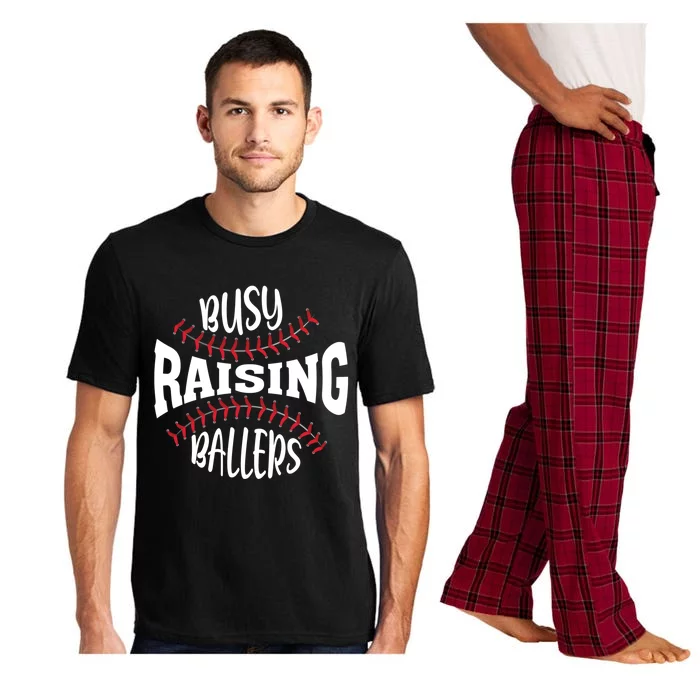 Funny Baseball - Busy Raising Ballers Pajama Set