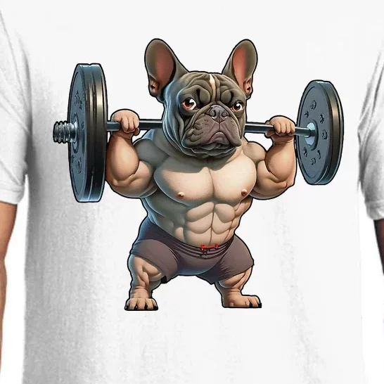 French Bulldog Bodybuilding Gym Frenchie Weightlifter Pajama Set