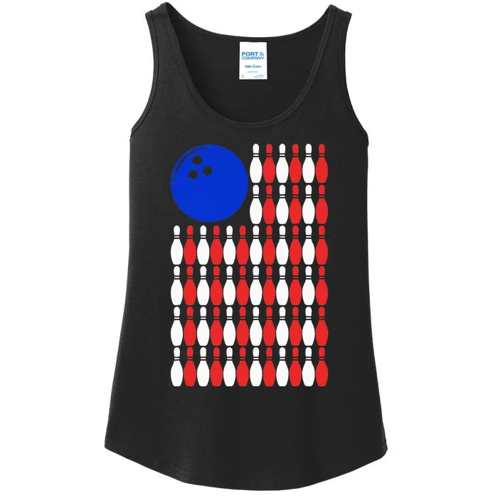 Funny Bowling Bowling Alley Gift Idea Retro Bowler Ladies Essential Tank