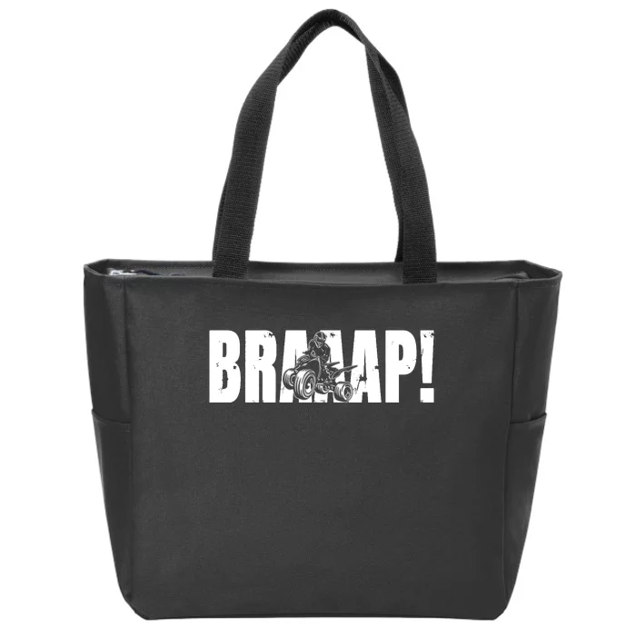 Funny Brap Brap Quad ATV Braap Zip Tote Bag