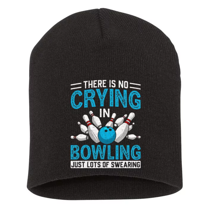 Funny Bowling Bowlers And Bowling Fan Short Acrylic Beanie