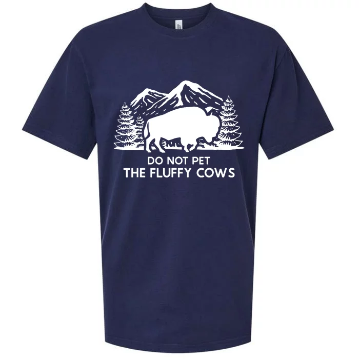 Funny Buffalo Bison Do Not Pet The Fluffy Cow Sueded Cloud Jersey T-Shirt