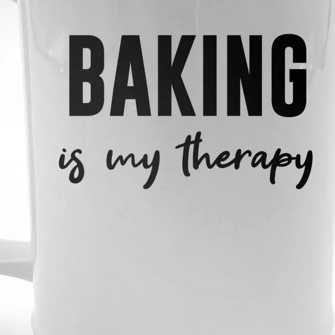 Funny Baking Baker Cookie Baking Is My Therapy Gift Front & Back Beer Stein