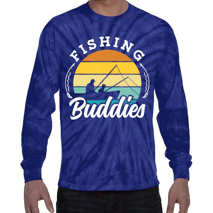 Fishing Buddies Buddy Fisher Fisherman Tie-Dye Long Sleeve Shirt