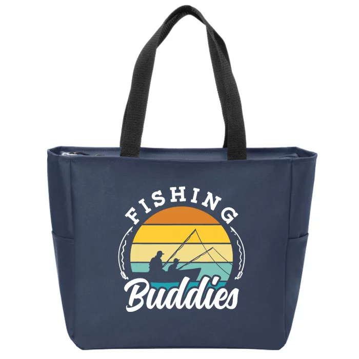 Fishing Buddies Buddy Fisher Fisherman Zip Tote Bag