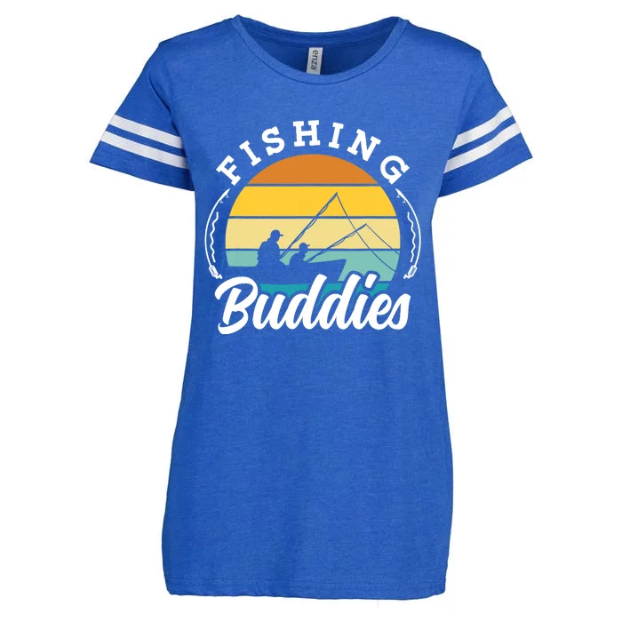 Fishing Buddies Buddy Fisher Fisherman Enza Ladies Jersey Football T-Shirt