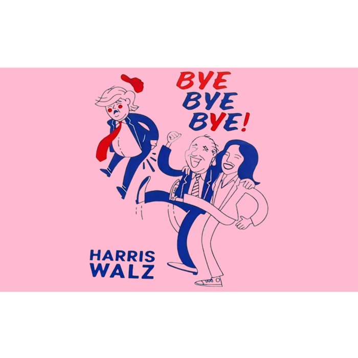 Funny Bye Bye Trump Harris Walz 2024 Vote Blue Bumper Sticker