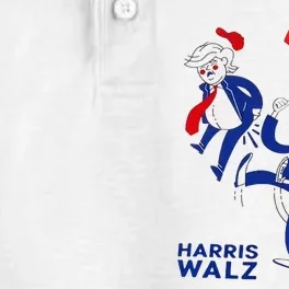 Funny Bye Bye Trump Harris Walz 2024 Vote Blue Dry Zone Grid Performance Polo