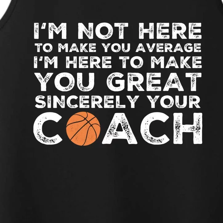 Funny Basketball Coach Gift Basketball Coaching Gift Performance Tank