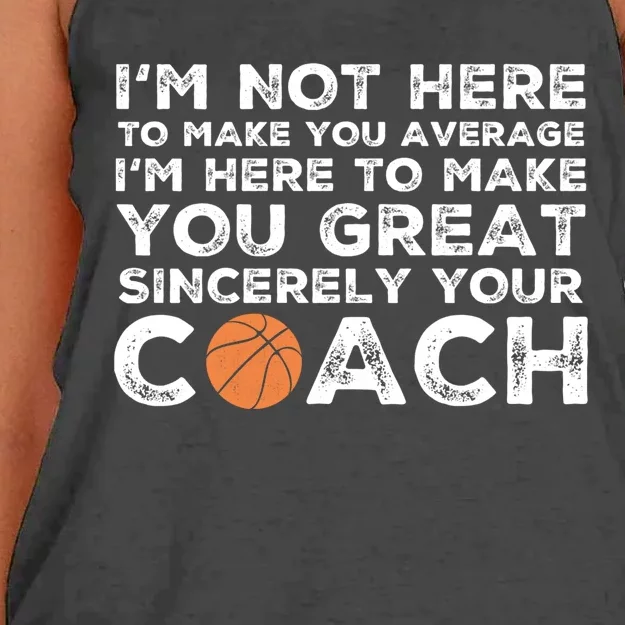 Funny Basketball Coach Gift Basketball Coaching Gift Women's Knotted Racerback Tank