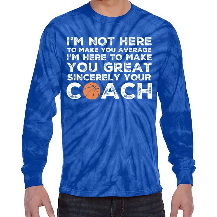 Funny Basketball Coach Gift Basketball Coaching Gift Tie-Dye Long Sleeve Shirt