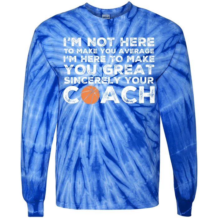 Funny Basketball Coach Gift Basketball Coaching Gift Tie-Dye Long Sleeve Shirt