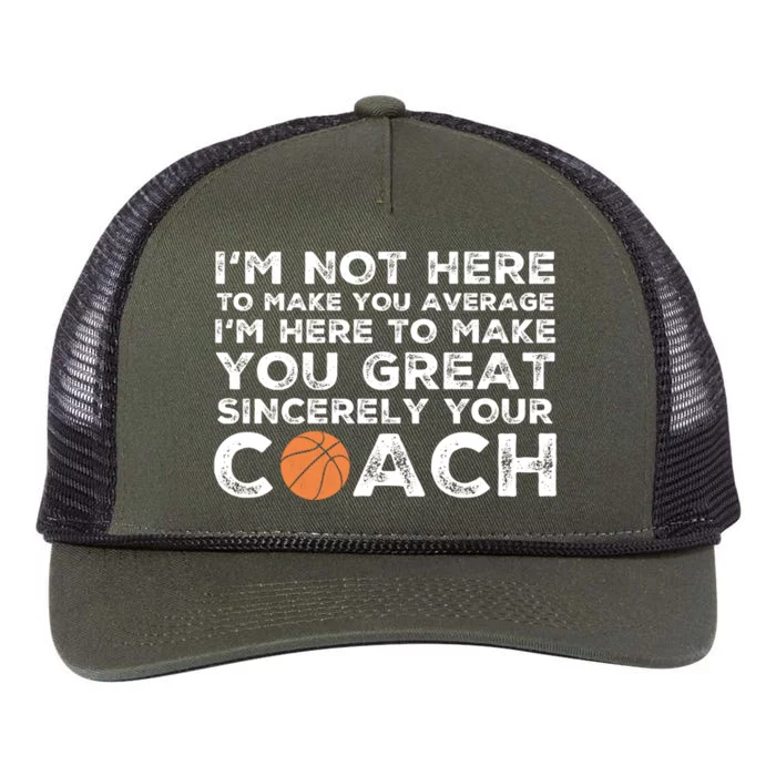 Funny Basketball Coach Gift Basketball Coaching Gift Retro Rope Trucker Hat Cap