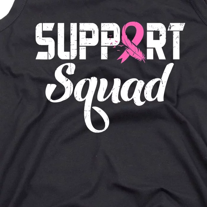 Funny Breast Cancer Warrior Support Squad Awareness Tank Top