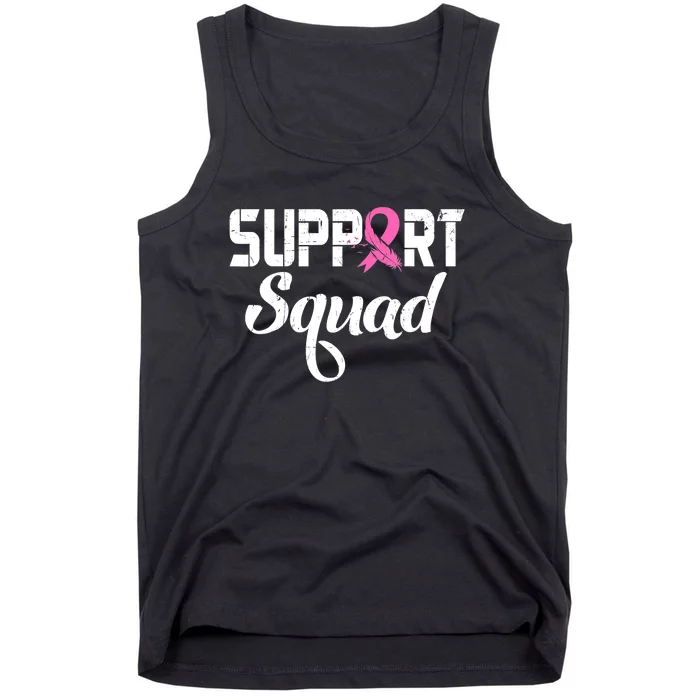 Funny Breast Cancer Warrior Support Squad Awareness Tank Top