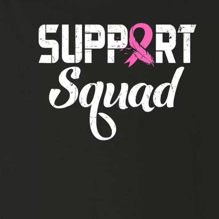 Funny Breast Cancer Warrior Support Squad Awareness Toddler Long Sleeve Shirt