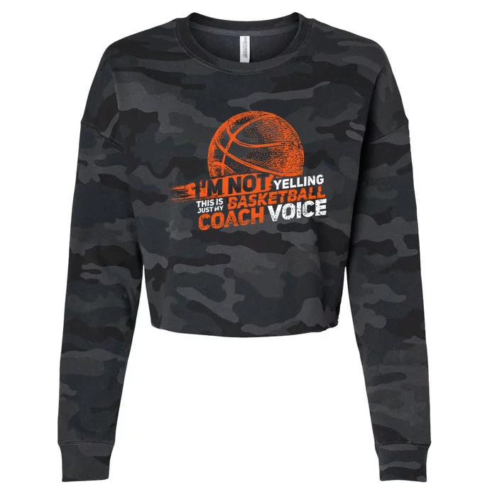 Funny Basketball Coach Gift Hoops Coaching Gift Cropped Pullover Crew