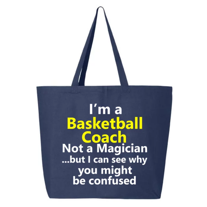 Funny Basketball Coach Job Coaching Instructor Career Gift 25L Jumbo Tote