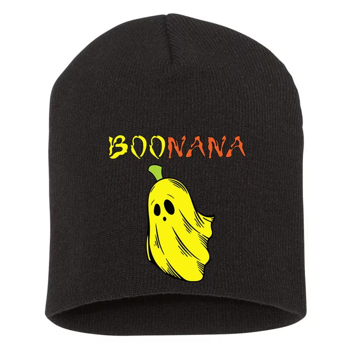 Funny Boonana Cute Banana Ghost Halloween Banana Lover Short Acrylic Beanie