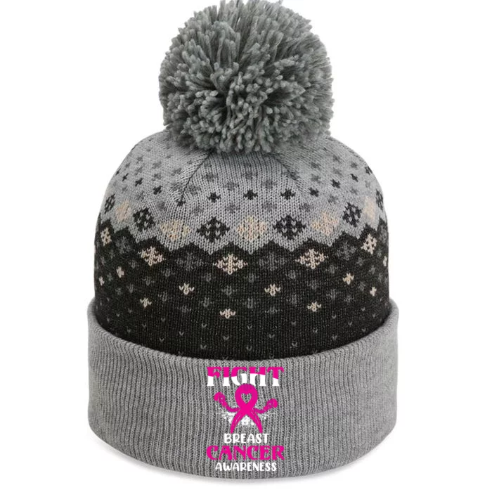 Fight Breast Cancer Awareness The Baniff Cuffed Pom Beanie