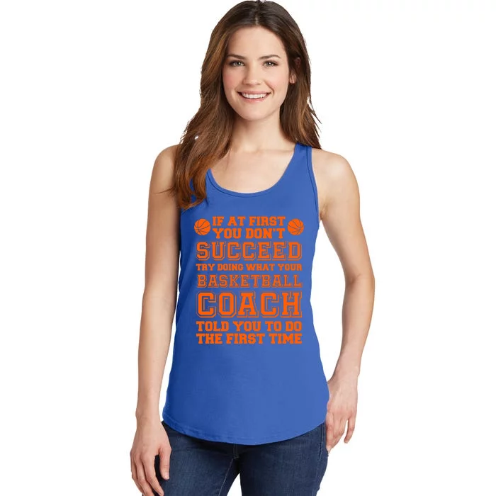 Funny Basketball Coaching Art Basketball Game Cute Gift Ladies Essential Tank