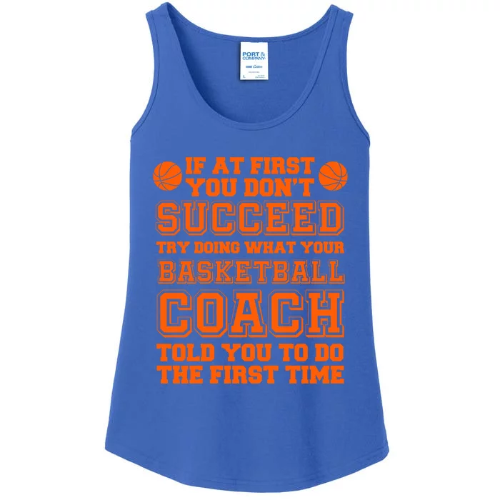 Funny Basketball Coaching Art Basketball Game Cute Gift Ladies Essential Tank