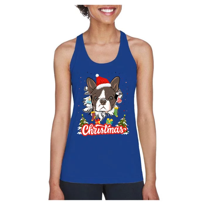 French Bulldog Christmas Idea For And Xmas Frenchie Gift Women's Racerback Tank