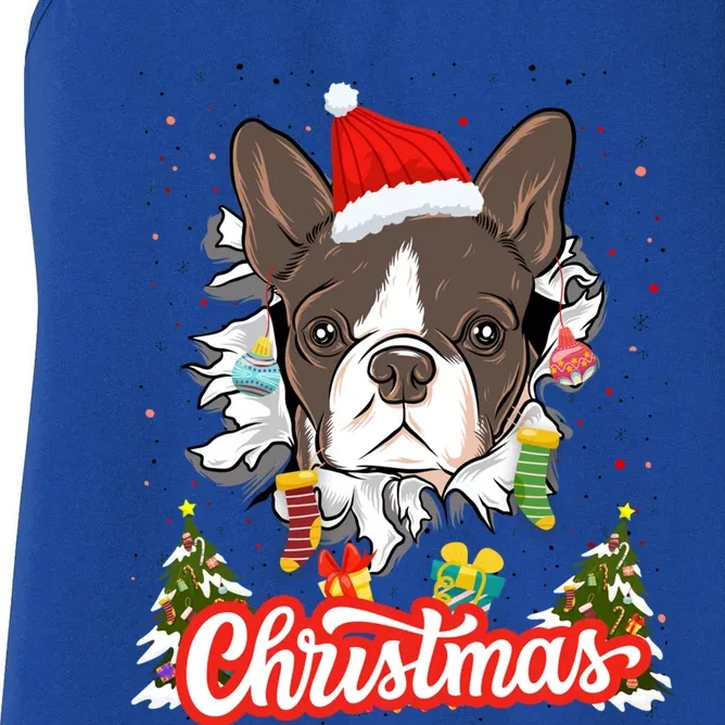 French Bulldog Christmas Idea For And Xmas Frenchie Gift Women's Racerback Tank