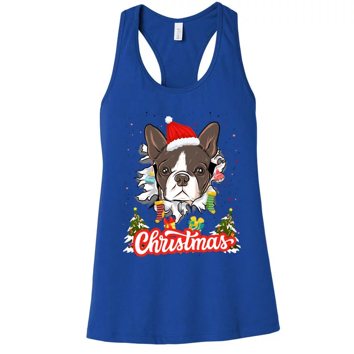 French Bulldog Christmas Idea For And Xmas Frenchie Gift Women's Racerback Tank