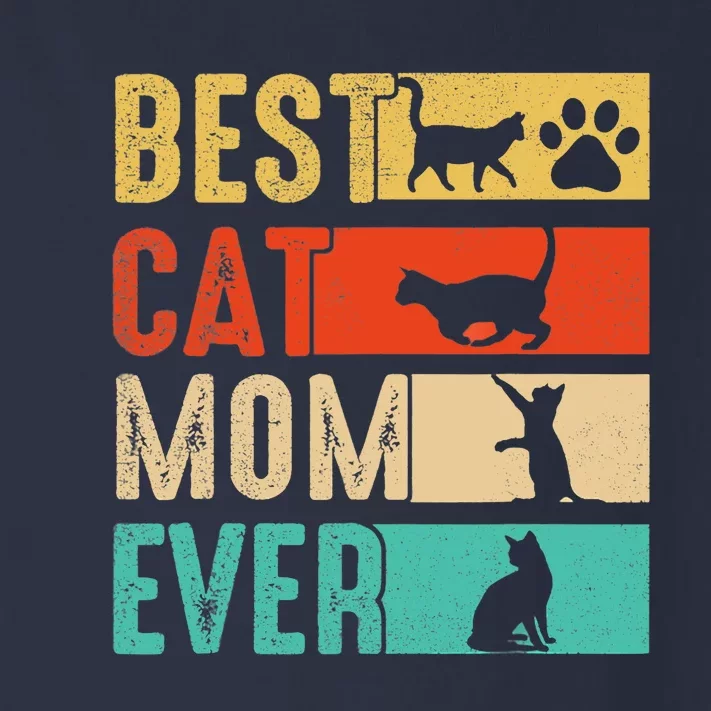 Funny Best Cat Mom Ever Happy Mothers Day Retro Costume Toddler Long Sleeve Shirt