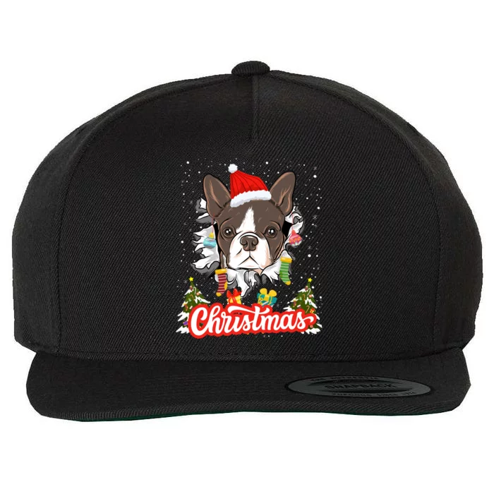 French Bulldog Christmas Idea For And Xmas Frenchie Cool Gift Wool Snapback Cap