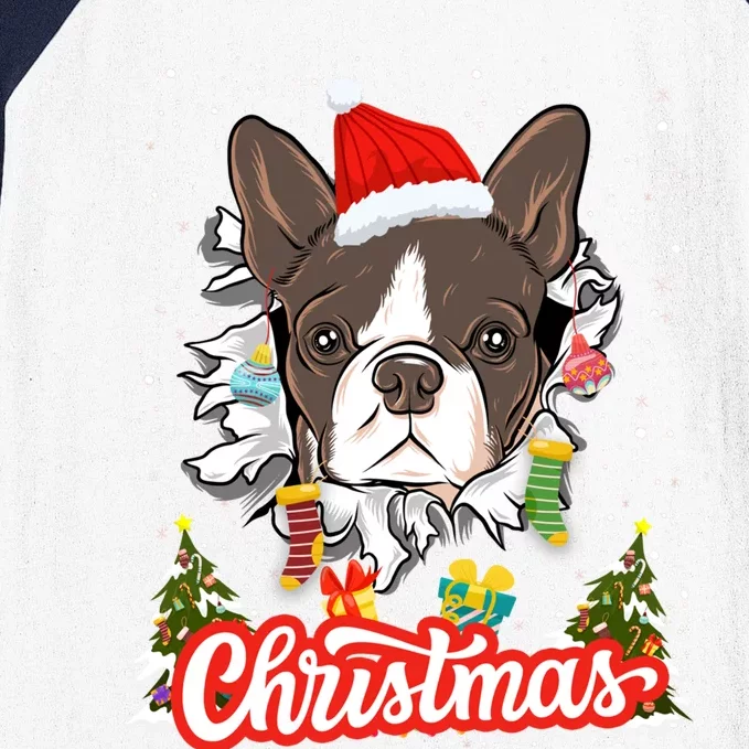 French Bulldog Christmas Idea For And Xmas Frenchie Cool Gift Baseball Sleeve Shirt