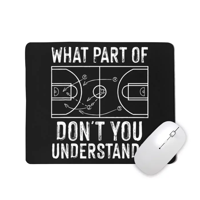 Funny Basketball Coach Design Men Women Ball Game Trainers Mousepad