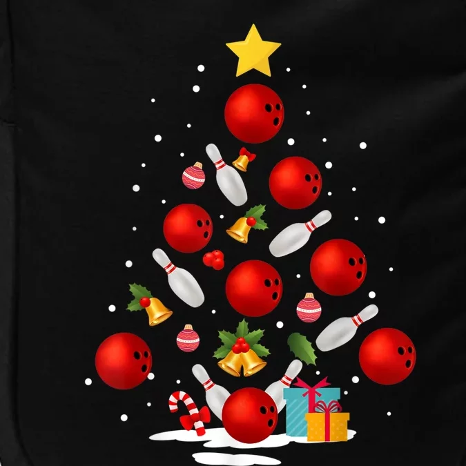 Funny Bowling Christmas Tree Lights Xmas Gifts Impact Tech Backpack