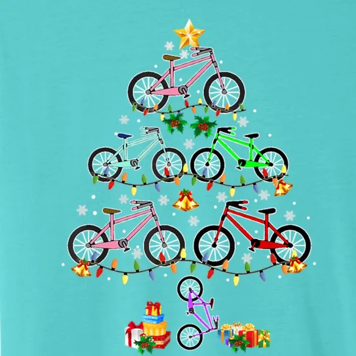 Funny Bicycle Christmas Tree Cool Gift ChromaSoft Performance T-Shirt