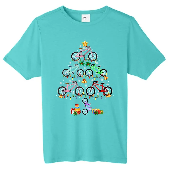 Funny Bicycle Christmas Tree Cool Gift ChromaSoft Performance T-Shirt