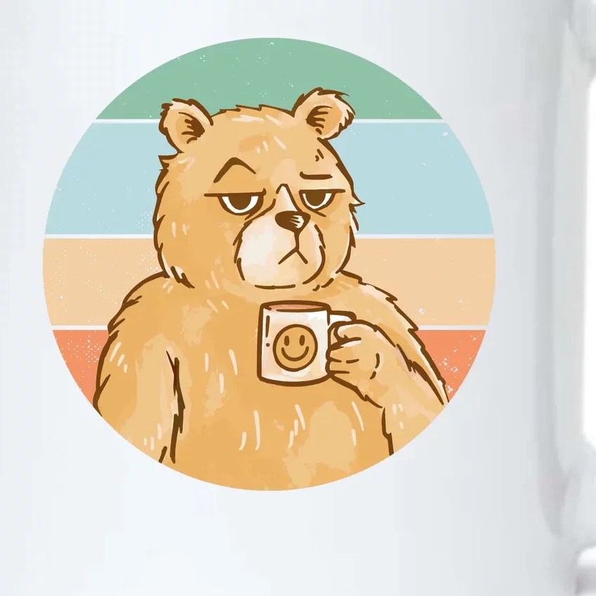 Funny Bear Coffee Lover Retro Sunset Black Color Changing Mug