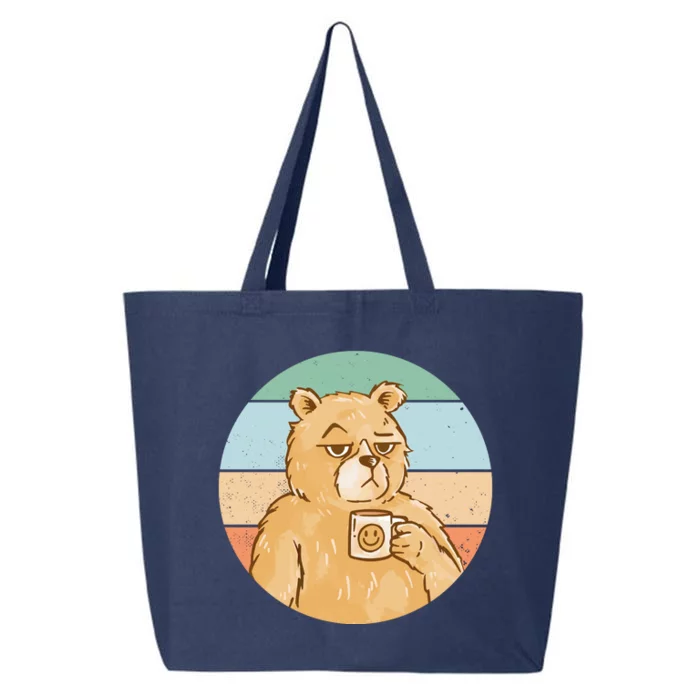 Funny Bear Coffee Lover Retro Sunset 25L Jumbo Tote