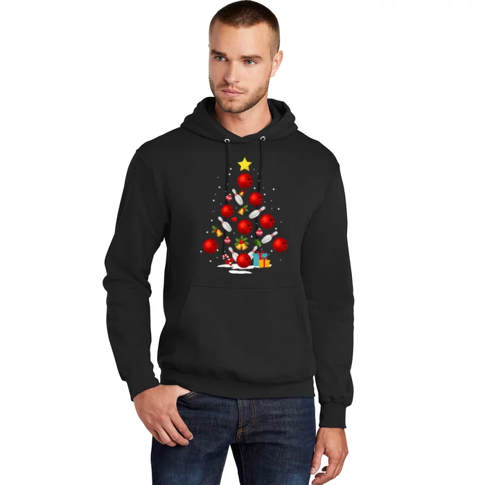 Funny Bowling Christmas Tree Lights Xmas Gifts Hoodie