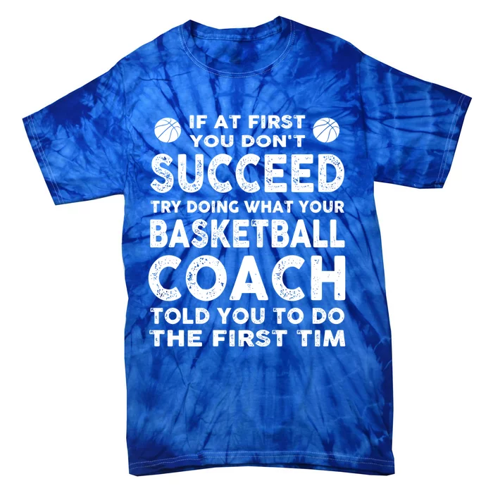 Funny Basketball Coaching Vintage Basketball Fans Gift Tie-Dye T-Shirt