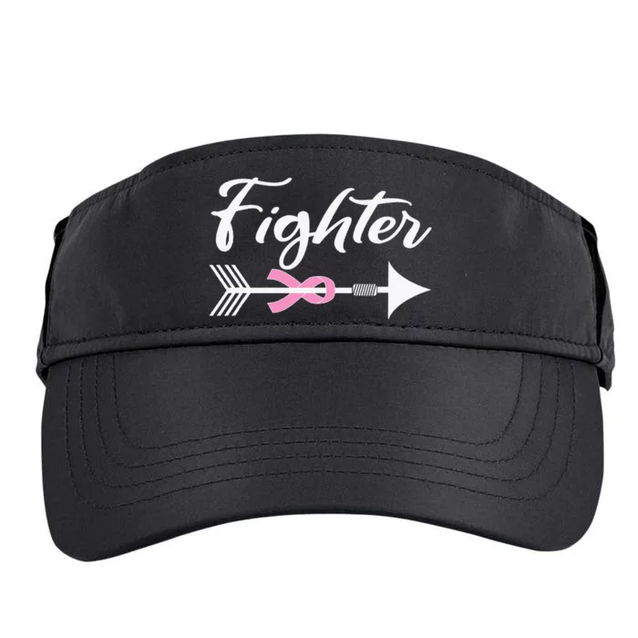 Funny Breast Cancer Fighter Pink Ribbon Adult Drive Performance Visor